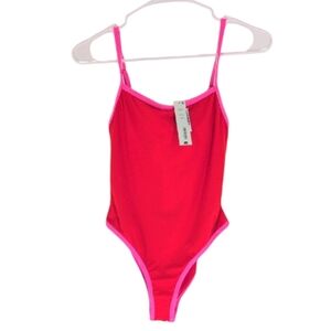 Aqua red and pink One-Piece Swimsuit Size XS NWT .